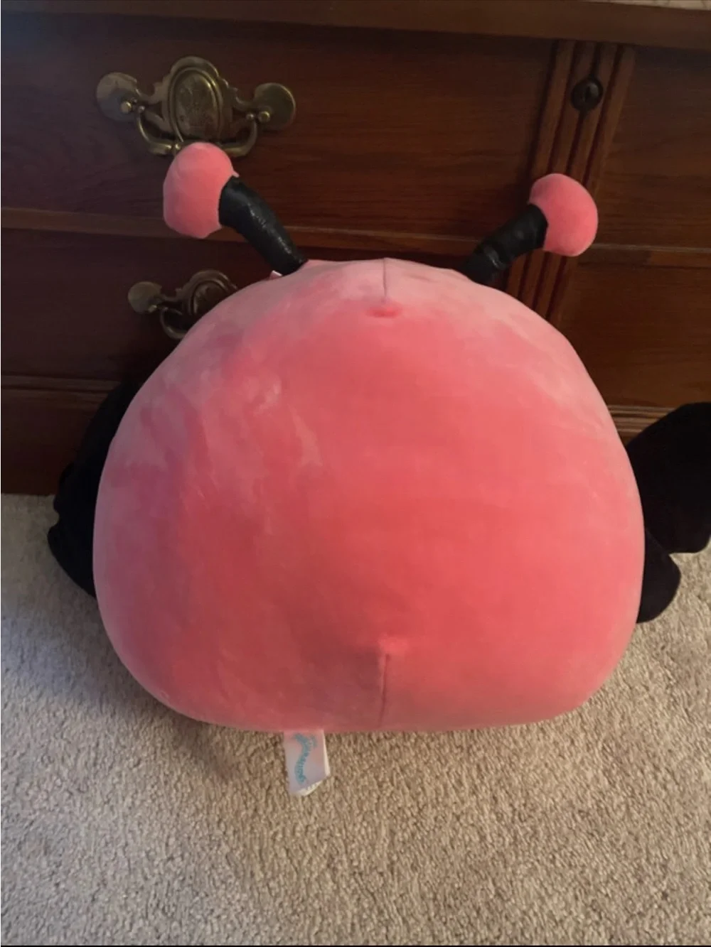 Squishmallows Pink Butterfly Plush Pillow with Black Accent Wings